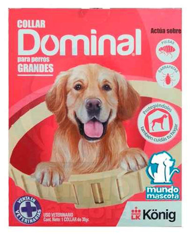 Collar Dominal Anti Pulgas Y Garrapatas Raza Grande